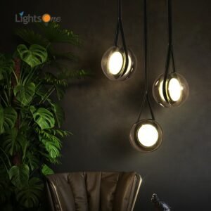 Designer creative pendant lights personality restaurant bar small lamp bedroom bedside pendant lamp 1
