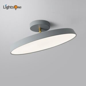 Nordic bedroom ceiling lamp simple modern round room porch balcony lamp all aluminum ultra-thin ceiling light 1