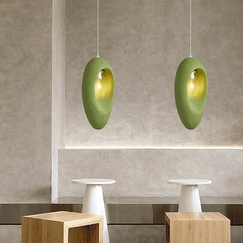 Wabi Sabi Designer Creative Chandelier Living Room Bedside Decor Fresh Green Atmosphere Nordic INS Japanese Style Pendant Lamps 4