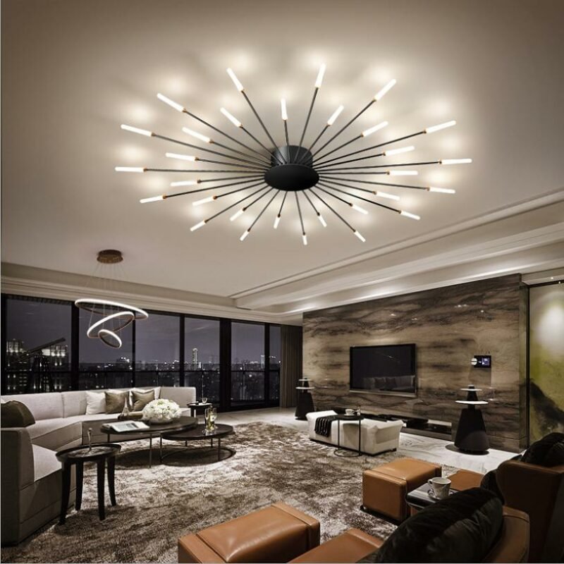 Nordic bedroom led ceiling lamp creative modern  minimalist hanging lamp living room  starry decorative lamps Light  Fixtures 6
