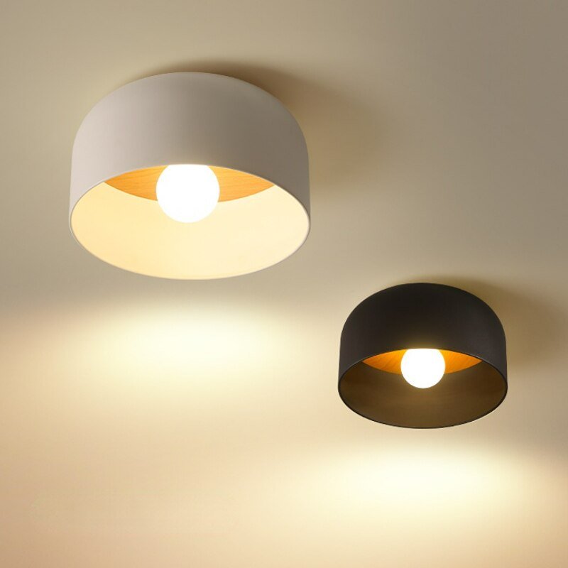 Creative Led Ceiling Lamp Panel Minimalist Wood Grain Light for Study Bedroom Living Room Bar Home Decor Iron Lighting Appliance 1