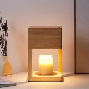 Creative Electric Candle Warmer Wax Melting Light Aromatherapy Wooden For Table Bedside Home Coffee Decor Night Light Gift 1