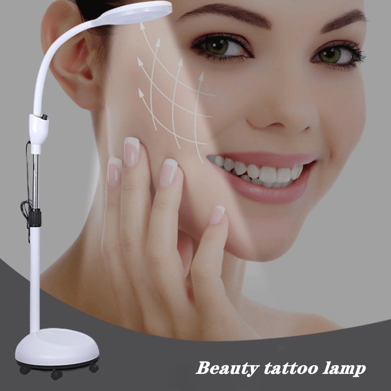 Professional Beauty Tattoo Light 8X Magnifier Shadowless Floor Lamp Adjustable LED Embroidery Operation Lighting Free shiping 2