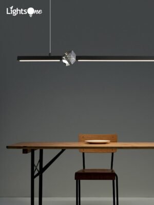 Restaurant Designer Minimalist Light Luxury Crystal Office pendant Lamps Long Dining Table Bar pendant light 1