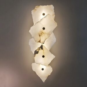 LED Natural Marble Wall Lamp iron Luxury Novelty Lighting Sconce For Bedroom Living Dining Room Decor Modern Art Design 1