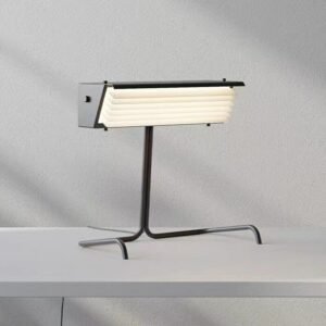 Danish Designer Led Table Lamp Iron Shutters for Living Room Bedroom Study Desk Home Deco Light Modern Creative Bedside Fixtures 1