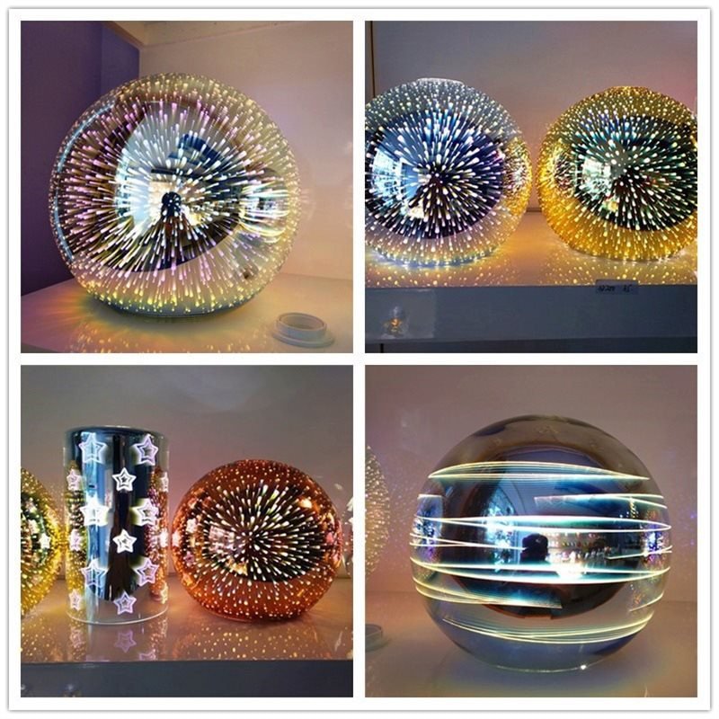 Post-modern 3D Colorful Glass ball Pendant lights Nordic Starry Sky lamp for Restaurant BedRoom decoration Industry light night 3