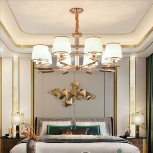 Modern Round Chandelier Lighting For Living Room  lamp Gold Siver Aluminum alloy Luxury home Hanging lamp For Bedroom Light 1