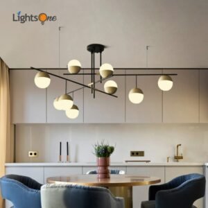 Postmodern luxury living room pendant lamp designer nut creative personality villa restaurant glass ball pendant lights 1