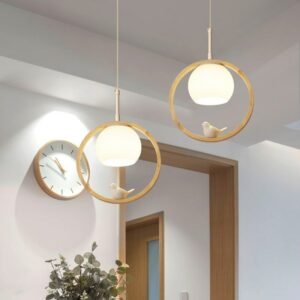 Modern Pendant Lights Wood Pendant Lamps For Ceiling Home Dining Living Room Kitchen Office Shop Balcony Aisle Hanging Lamp 1