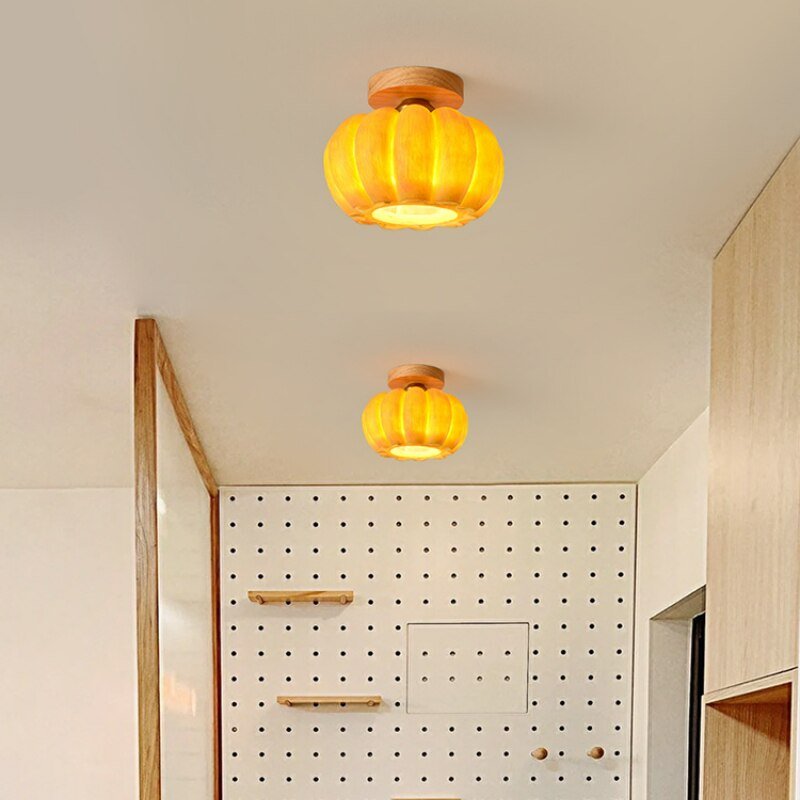 Japanese Style Modern Ceiling Lamp for Kitchen Bedroom Living Room Aesthetic Room Decorator Europe LED Resin Lighting Appliance 3