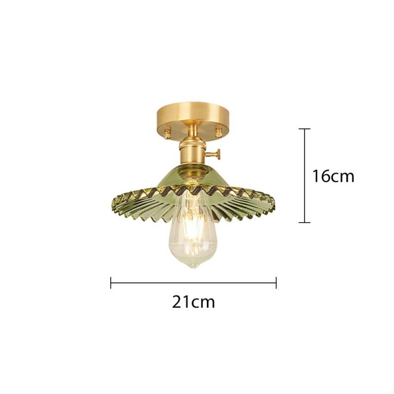 Glass Pendant Light Nordic Pendant Lamp Copper Pendant light brass Creative minimalist  E27 Edison Lampshade For Restaurant 5