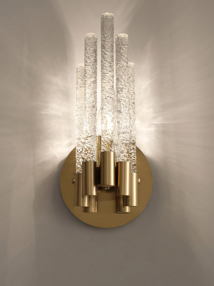 Bedside crystal wall lamp modern simple corridor lamp background wall living room wall light 3