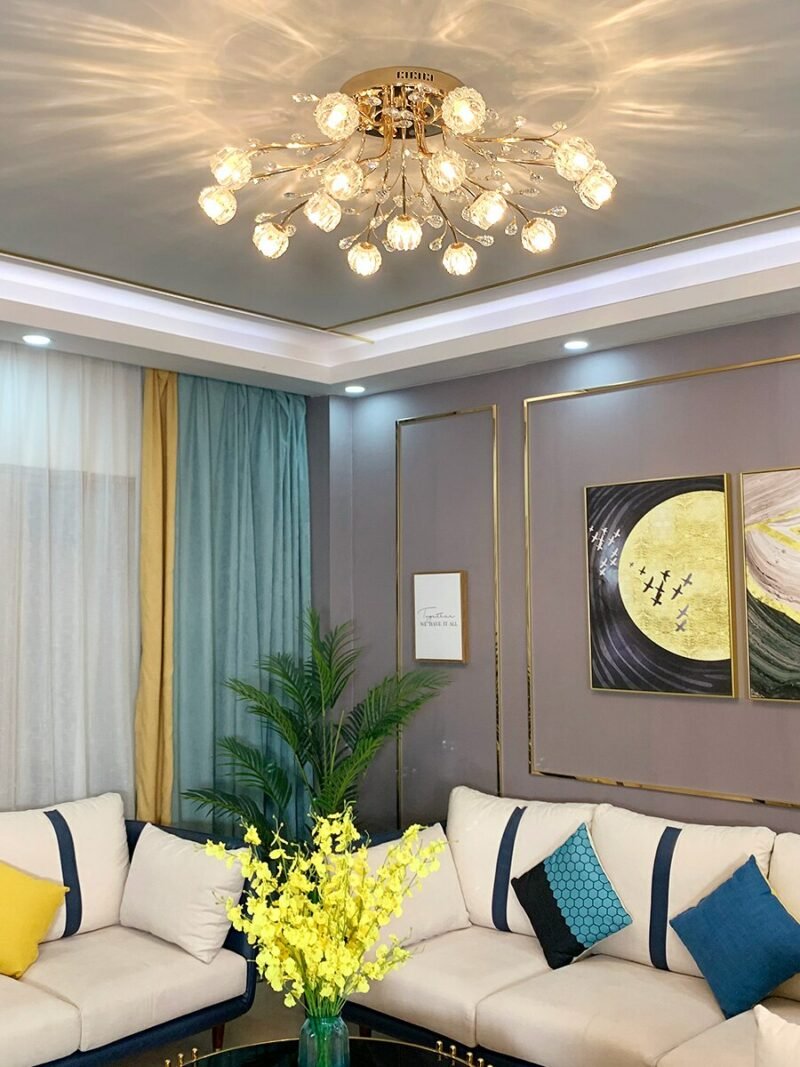 Light luxury dining room living room ceiling lamp simple bedroom crystal ceiling light 2