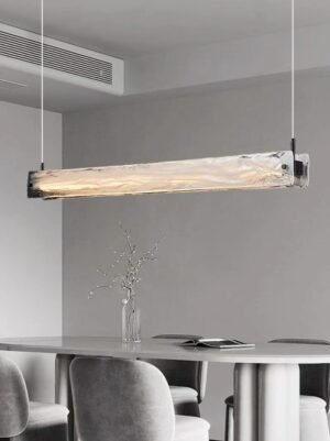Designer creative restaurant table bar island table long Italian luxury cloud glass chandelier 1