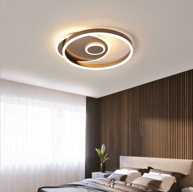 New creative ceiling lamp led light luxury aluminum bedroom lamp simple personality round master bedroom decorative lamp Fixture 3