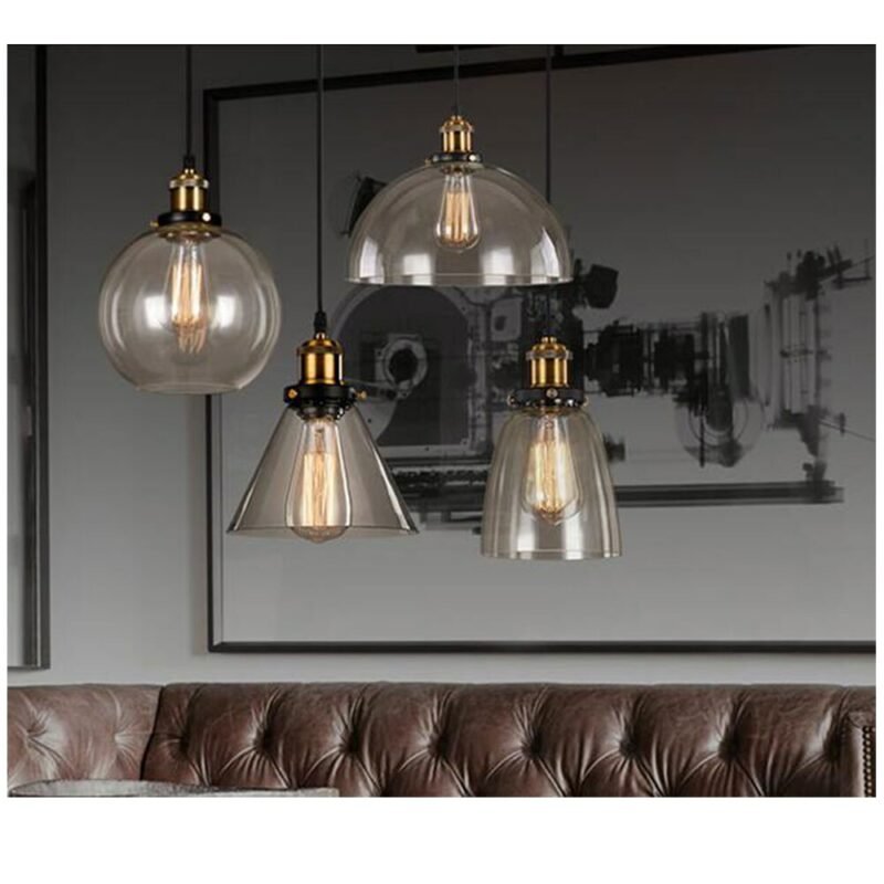 American country creative glass Pendant Lamp Vintage Pendant Lights Glass Pendant Lamp E27 Dinning room Kitchen Home Simple Lamp 1