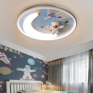 Children's room Astronaut ceiling lamp Boy girl bedroom lamp Aircraft lamp Princess cartoon space ceiling lamp 1