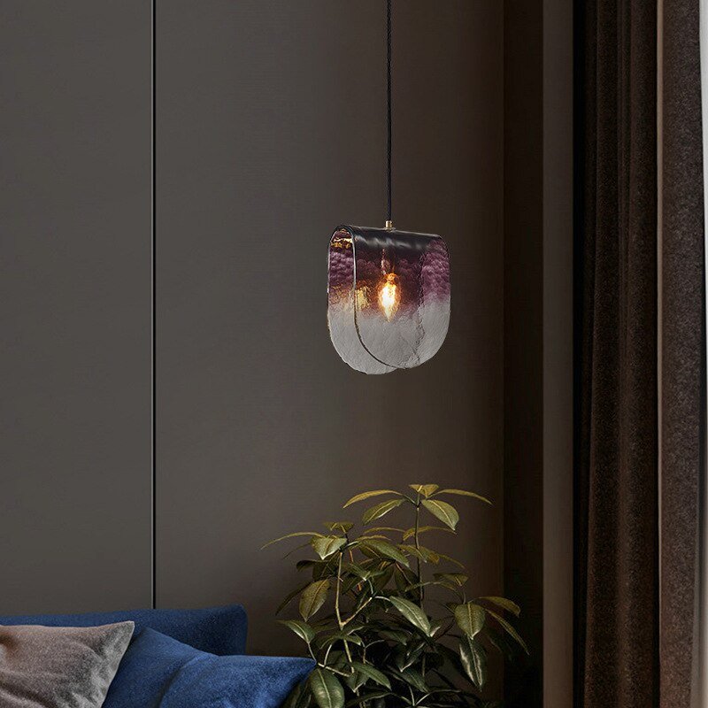 Nordic Modern Glass Pendant Lamps for Coffee Bedside Apartment Denmark Atmosphere Designer Hanging Light Luminaire Suspensions 5