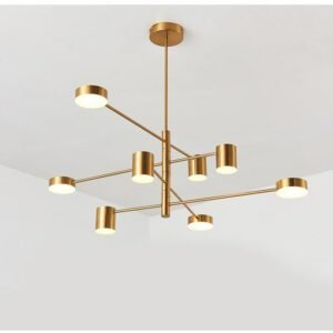 Modern Fashion Black Gold White Long Led chandelier Loft Nordic lamp Decorative indoor hanging lamp for livingroom bedroom 1