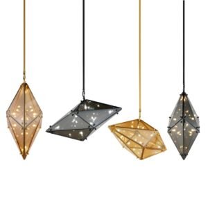 Nordic Creative Personality Diamond Glass Pendant Lamp Modern Luxury  Hanging light For Kitchen living Room Restaurant Fixture 1