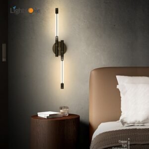 Light luxury all-copper wall lamp post-modern bedroom bedside lamp guest room wall light 1