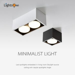 Surface mounted downlight living room no main light box ceiling light double head grille ceiling lamp aisle ceiling spotlight 1