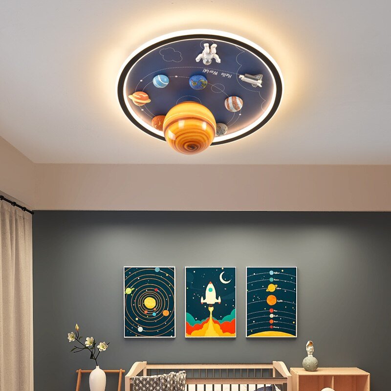 Astronaut Space Planet ceiling lamp Creative Cartoon Children's Room Fashion Boys Bedroom Lights LED Ceiling Lights 3