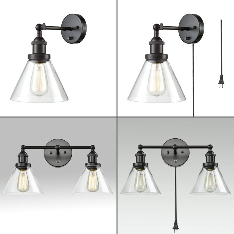 Industrial Wall Sconce Loft Retro Wall Lamp Glass Ball Fixtures With Lamps Home Lighting Bar Coffee Store Home Lamp 2