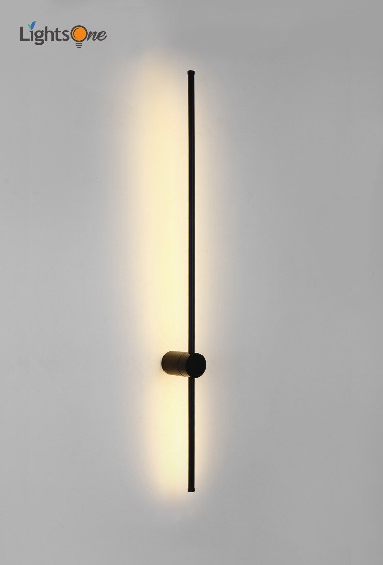 Minimalist long strip wall lamp bedroom bedside lamp modern minimalist living room hotel wall light 1