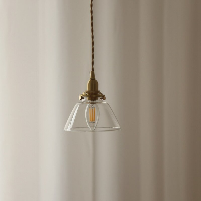 Vintage Japanese Style Glass Pendant Lamp for Living Room Bedside Kitchen Aesthetic Room Decorator Lighting Appliance Luminary 4