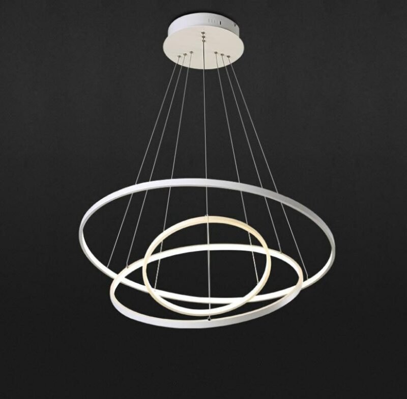 New Modern LED Round Ring chandelier lighting  For Living Room lights  Aluminum body Hanging lamp For  Restaurant Decor Fixtures 5