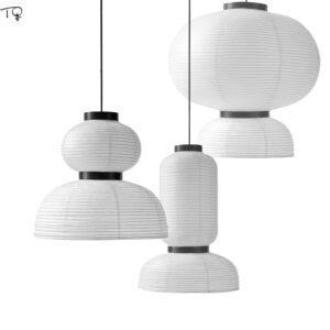 Danish Design Modern Rice Paper Pendant Light LED E27 White Decorative Hanging Lamp for Living/Dining Room Bedroom Kitchen Sofa 1