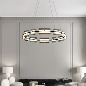 Italian minimalist living room chandelier, minimalist and high-end design, glass restaurant, all copper lighting fixtures 1