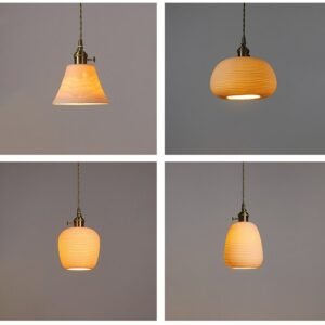 Modern Pendant Lights For Ceiling Bedroom Bedside Kitchen Island Hanging Lamps Handmade Ceramic Lampshade Suspension Luminary 1