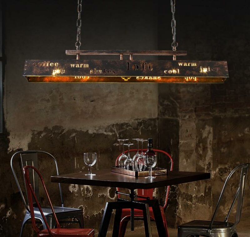 Industrial wind Pendant Lights loft  creative restaurant hot pot shop bar internet cafe retro Hanging Light Fixtures 5