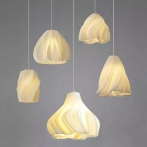 Modern Pendant Lights 3D Printed Hanging Lamp Dining Room Kitchen island Suspension Luminaire Bedroom Cloakroom Pendant Fixtures 1