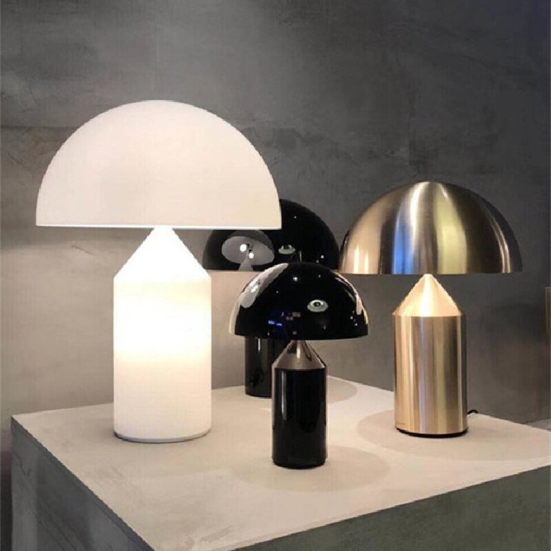 Italy Designer Designer Table Lamp Iron Mushromm Led For Living Room Bedroom Study Desk Modern Home Bedside Ins Home Deco Light 2
