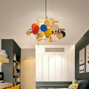Wooden Chandelier Modern Nordic Pendant Lamp For Ceiling Bedroom Study Dining Room Colorful Lighting Home Decor Ceiling Fixture 1