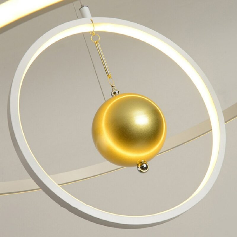 Modern Circular Chandelier Led Rings Dining Room Lights Bedroom Decor Loft Hanglamp Lighting Fixtures Creative Pendant Lamp 4