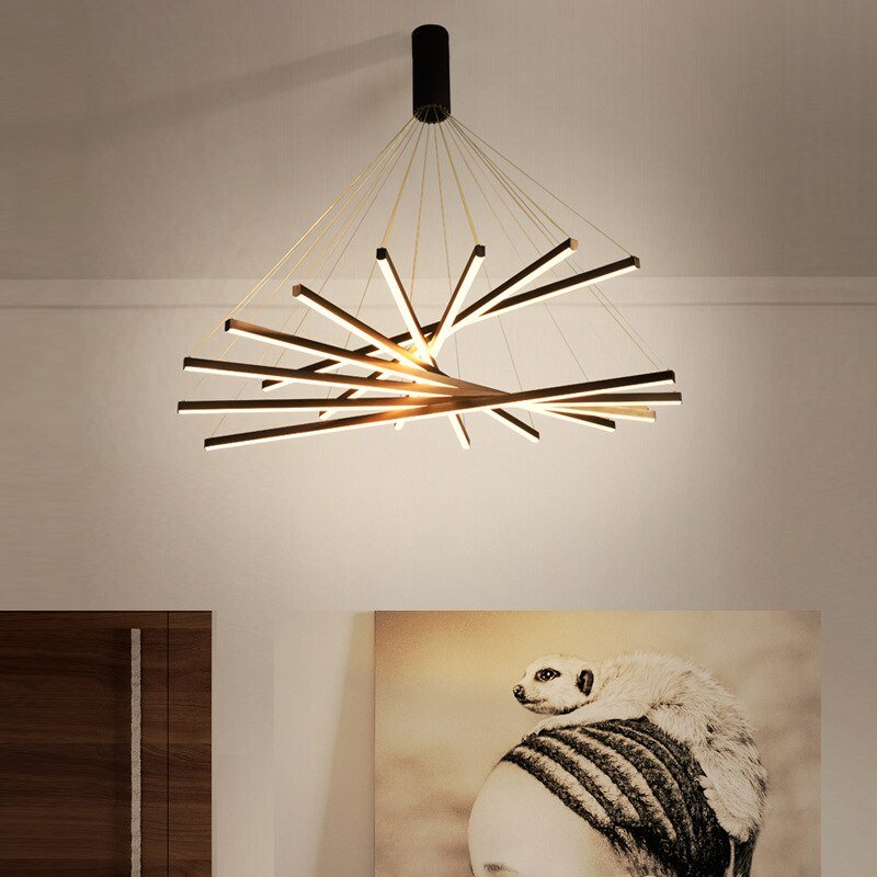 New LED Chandelier For Living Room Lamp Headlight Modern Simple Atmosphere Household Lamps Bedroom Lamp Chandelier 1