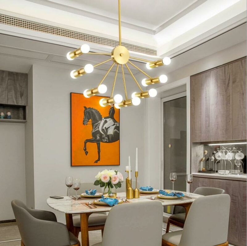 Nordic living room chandelier Lighting modern minimalist  luxury atmosphere home Lamp  bedroom restaurant  lights Fixtures 2