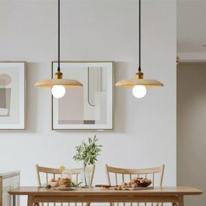 Vintage Pendant Light Personality Single Head Disc Pendant Lamp For Dining Table Bedside Brass Suspension luminary Chandelier 1