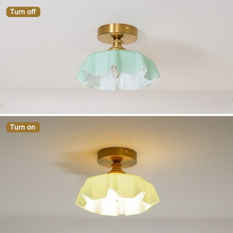French Glass Pendant Lights Dining Room Kitchen Bedside Aisle Suspension Luminaire Macaron Ceiling Pendant Lamps For Ceiling 5