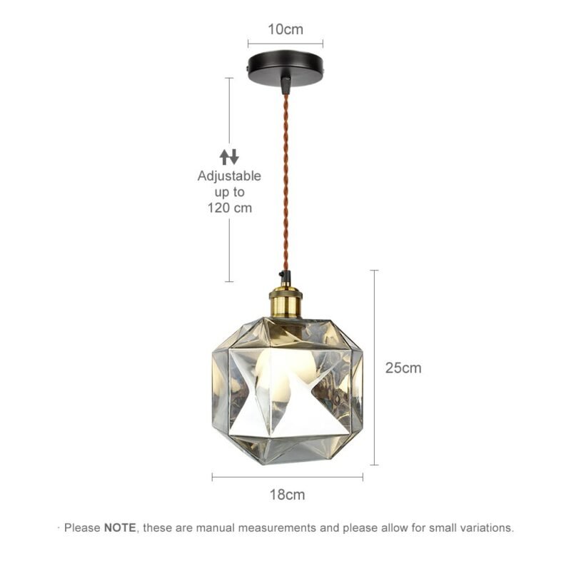 Modern Led Pendant Lights Crystal Glass Lamp Suspension Bedroom Kitchen Bar Copper Body Indoor Lighting AC 220V 6