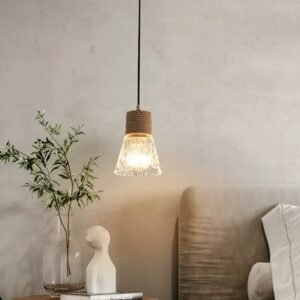 Retro Pendant Lamp E27 Glass Lampshade Hanging Light Classical Chandeliers Lamp For Home Ceiling Chandelier Lighting Fixtures 1