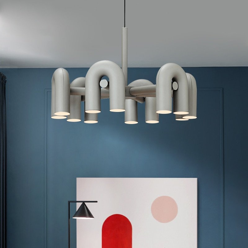 Nordic living room chandelier simple bedroom study designer minimalist restaurant lamp 1