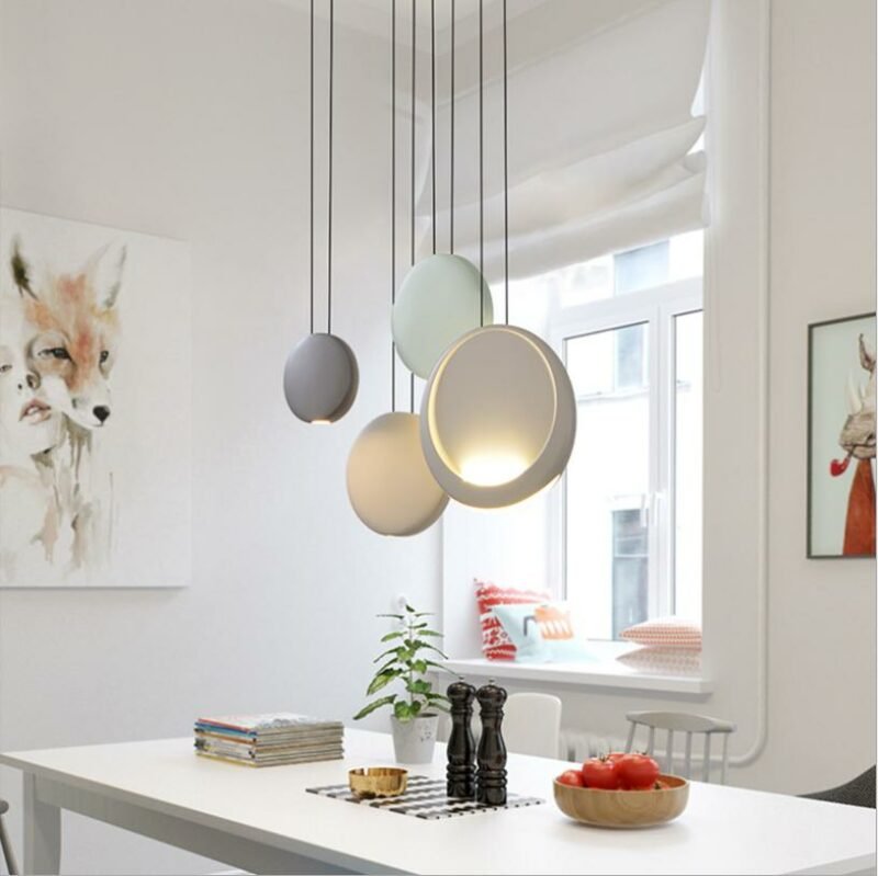 Modern Luxury Macaron Kitchen Chandelier Pendant Light For Living Room Decor Hanging Lamp Coffee Shop Bar Lustre Lamp Fixtures 5
