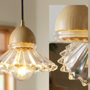 Glass Japanese Pendant Light Nordic Pendant Lamp Suspension Luminaire Hanging Light Fixture Bedroom Dining Decor Lighting Lamp 1