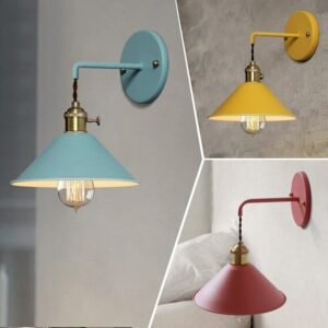 Macaron Wall Lamps Simple Modern Bedroom Bedside Interior Wall Sconces Sofa Background Wall Bedroom Closet Entrance Luminary 1